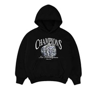 HITAM Dominate Labs Pullover Hoodie Rich Black