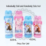 Comel Princess Frozen Elsa Anna Kids Water Bottle with Straw 450ML 600ML