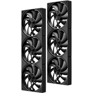 Novonest U3K6 120mm PWM PC Case Fan 2-Pack 1650RPM Black