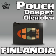 Premium Pouch Souvenir by Finland Finland black and white, many premium image choices