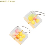 HOMECLEOESQX Mini Fast Food Box Keychain, Plastic Fast Food Box Simulation Fast Food Box Keychain, T