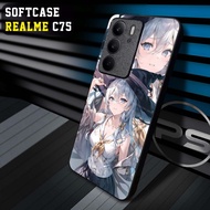 PS62 Softcase Glitter Realme C75 | Realme c75 Silicone Soft Case Glass Mica Cover Protetor Camera Hp