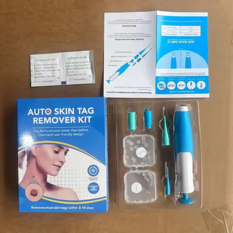 2 In1 Painless Auto Skin Tag Mole Wart Removal Kit Cleaning Tools Face Skin Care Body Wart Dot Treat