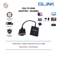 GLINK- VGA TO HDMI ADAPTER WITH AUDIO VGA 1920 X 1080P (GL-009) (CB308BK)