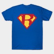 Vintage Superhero Symbol Letter R T-Shirt Authentic Cotton 1 y2k Fashion Loose S-5XL