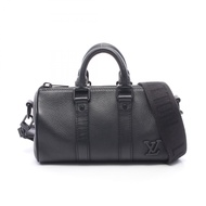 【二手】LOUIS VUITTONKeepall XS LV Aerogram 兩用手提包 M80950 黑色皮革 Keepall XS 男士二手 A