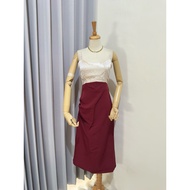 BN238 Posh Code Red Midi Basic Cheongsam Qipao Dress