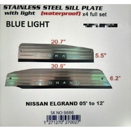 Stk-9886 : Side Step Sill Plate Panel Protector Door Side Step With LED Nissan Elgrand 2005’-2012’ [