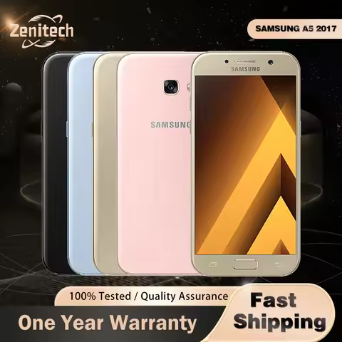 Original Samsung Galaxy A5 2017 A520F 4G Mobile Phone Single SIM 5.2'' 3GB RAM 32GB ROM CellPhone An