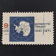1971 Stamp USA-Complete Unique Used Stamp-8c Antarctic Treaty 1961-1971