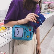 COCOFRUIT Small Bags, Cartoon Anime Double Crossbody Bag, Funny BMO Robot Soft Adventure Time Phone 