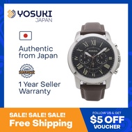 FOSSIL Quartz FS4813IE GRANT Chronograph Black Brown Leather  Wrist Watch For Men from YOSUKI JAPAN / FS4813IE (  FS4813IE  FS FS481 FS4813   )