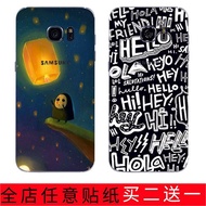 Samsung S7 mobile phones face male black character alphabet color SAMSUNG S7edge mobile phone sticke