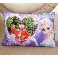 Elsa pillow 35-50cm with photo printed (purple Elsa model)