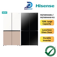 Hisense Refrigerator 4 Door Inverter 720L Fridge 4 Doors Peti Sejuk Peti Ais 4 Pintu Inverter RQ768N