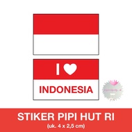 CUTTING STICKER INDONESIAN FLAG CHEEK CATTING STICKER INDONESIAN FLAG CHEEK STICKER