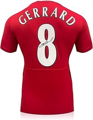 Steven Gerrard Back Signed Liverpool 2005 Football Shirt
