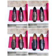 Shoes S1F1H wine color leather loafer men shoes kasut lelaki
