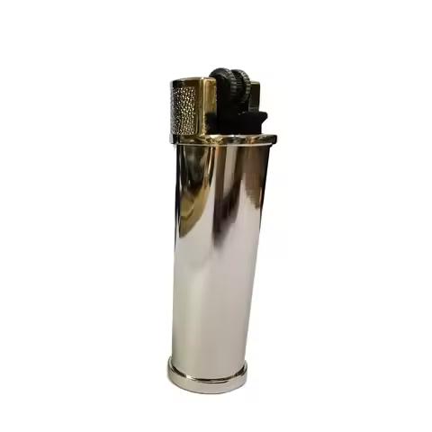 Bright Chrome Zinc Alloy Shell Case For Clipper Cp11 Gas Lighter Leather Cover DIY Handmade