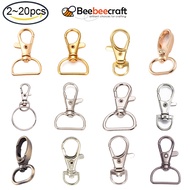 Beebeecraft 2~20Pcs Zinc Alloy Swivel Lobster Claw Clasps Metal Key Rings Key Chain Clip Hooks Set Women Lanyard Lobster Claw Clasps for Keychain Jewelry Crafts DIY