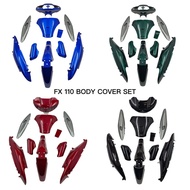 SUZUKI FX 110 BODY COVER SET M-SEKI BLUR GREEN RED BLACK COVER SET SUZUKI FX110