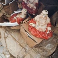 Seventy Years Jingdezhen Old Factory Goods Fuyuan Style Alum Red Buddha Statue, Inventory Old Porcel