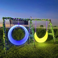 Outdoor Outdoor Solar Luminous Moon Swing Floor-standing Photo Outdoor Swing Combination Recliner In
