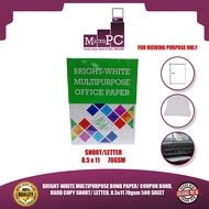 MICRO PC BRIGHT-WHITE MULTIPURPOSE BOND PAPER/ COUPON BOND, HARD COPY SHORT/ LETTER