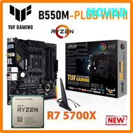 MCVKD Asus Amd Ryzen 7 5700x โปรเซสเซอร์ซีพียูคอมโบพบ Am4เกม Tuf B 550M Plus Wifi Moederbord Microat