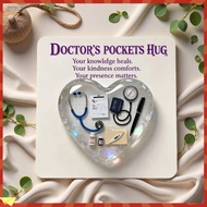 GH|  Meaningful Doctor Gift Doctor Appreciation Gift 2d Acrylic Heart Token with Encouragement Card 