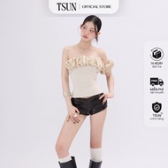 TSUN Beige Ruffle Top - Genuine TSUN Brand - Layla Top Beige