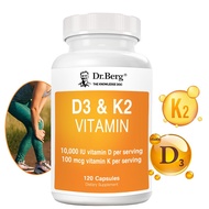 D3 & K2 Vitamin D3 K2 Supplements - Supports Heart, Bone and Joint Health