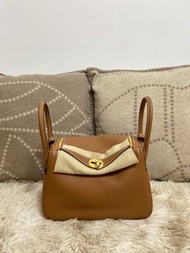 Hermes Lindy 26 金棕金扣 TC皮