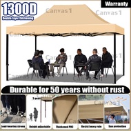 ☔3 layers thickened☔Night Market Canopy 6x6 8x8 10x10 10x15 10x20Ft Full Black pole Frame Folding Ca