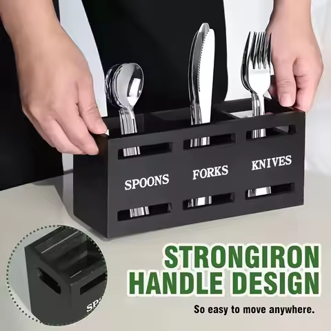 Wooden Utensil Holder Organizer, Rustic Cutlery Rack, Party Fork Knife Spoon Organizer, Farmhouse Ki