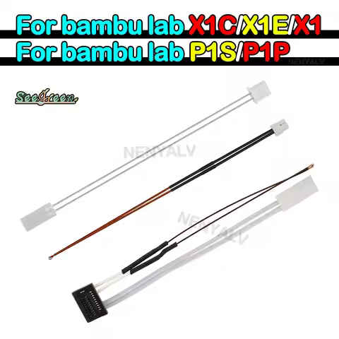 For Bambu Lab P1S/P1P 3D Printer Hotend Heater Cartridge 24V 48W NTC 3950 100K X1C Thermistor&Cerami