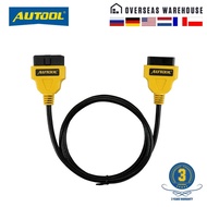 AUTOOL OBD2 16Pin Kabel Sambungan 1.5m Kereta OBD Sambung Lanjutkan Wayar Penyesuai ELM327 OBD II OB