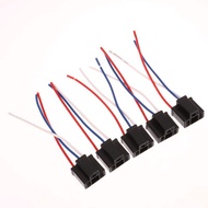 5pcs H4 3 Pin Car Headlight Replacement Repair Bulb Holder Connector Plug Wire Socket H4 Bulb Socket