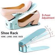 Buy 4 Free 1  DIY Double Layer Adjustable Save Space Plastic Shoe Rack Shoes Storage Organizer Rak Kasut