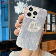 Luxury Pearl Love Phone Case For Realme V50 V50S GT5 Pro GT3 GT2 Pro GT Neo5 SE GT Neo5 Neo3 V20 Q5 Narzo 60 Pro 60X 50 5G Casing With Silver Cardboard Transparent Soft Case Covers