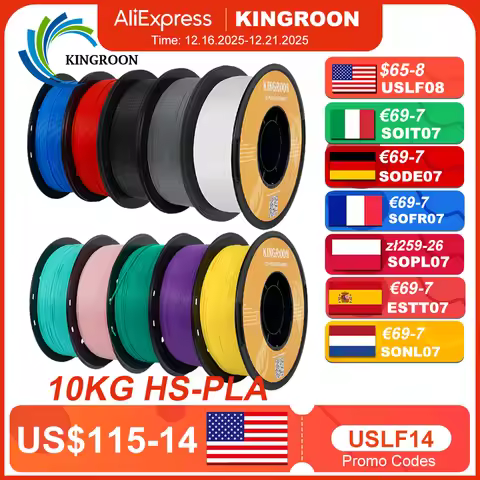 KINGROON HS-PLA Filament 1.75mm High Speed PLA 3d Printer Filament For Bambu All FDM 3D Printer 3D P