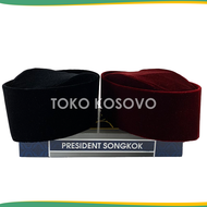 Songkok AWANG SUSUN Non AC Tinggi 8 9 Cm Hitam Merah Maroon Peci Sholat Bludru Ukuran Anak Laki Pria