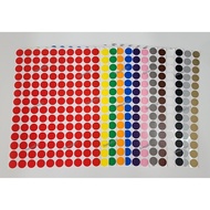 Waterproof PVC Circle Sticker Size 2.5cm 1.9cm 1.3cm