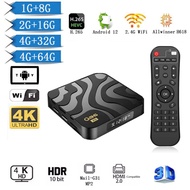 Smart Tv Box Android 12 Miracast Airplay DLNA  Allwinner H618 6K HDR10 5G/4G Wifi 64GB Media Player H.265 Home Theater IPTV X5 R9YX