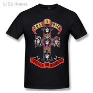 LIDU Guns N Roses Official Cross T Shirts men Man's T-shirt Cotton Summer Tshirts Short Sleeve Graphics Tee Tops