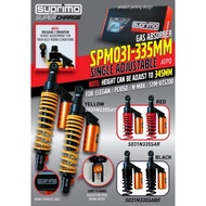 Suprimo Yamaha NMAX NMAX150 V1 Rear Adjustable Absorber Belakang (MIT031N) 335mm Gas Tank Racing Bla