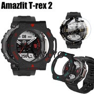 Fit For Amazfit T-Rex 2 Case PC Hard Bumper Cover Tempered Glass Screen Protector T Rex 2 Film