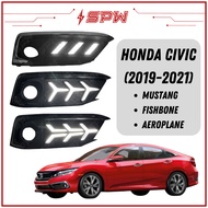 Honda Civic FC (2019-2021) LED Daylight DRL Foglamp Foglight Spotlight Cover Front Bumper Fog Lamp Fog Light Spot Light