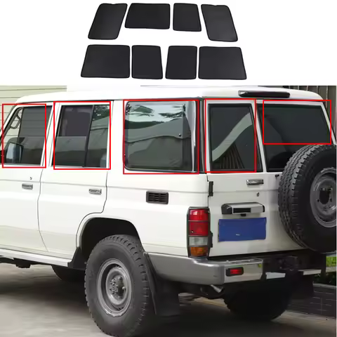 Car Sunshade UV Protection Sunshade Accessories for 2007+ Toyota Land Cruiser 70 Series 76 J76 LC76 