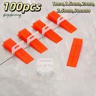SHOPSHARING 100pcs Tile Spacers, Professional Thickened Ceramic Leveler,  DIY Clamp Reusable Alignme